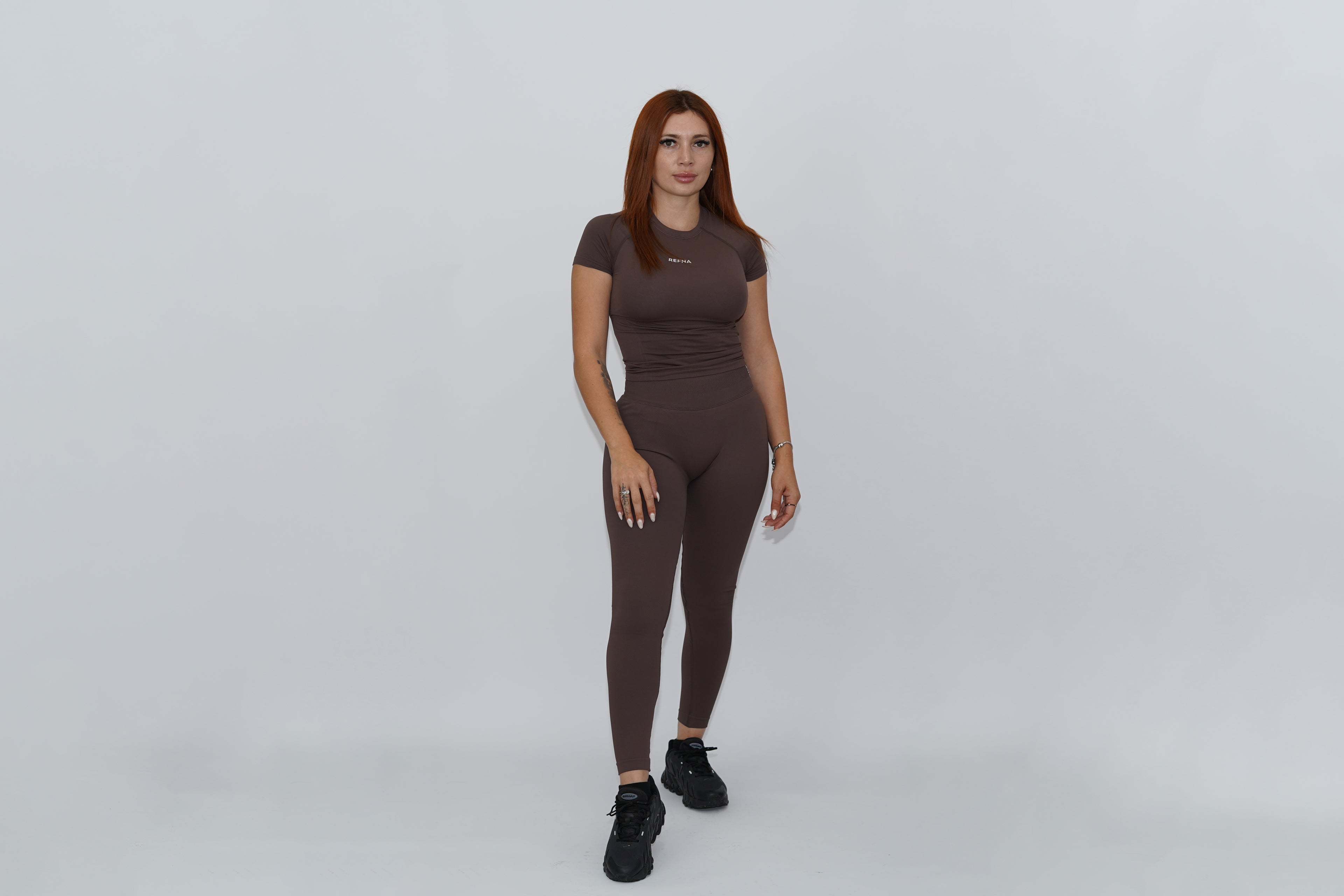 impulse set brown t-shirt legging
