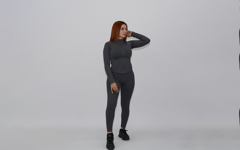 3-piece set gray with legging