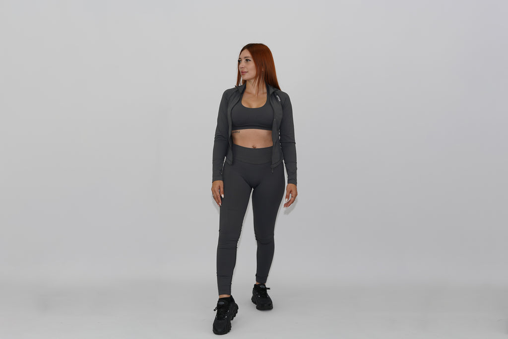 3-piece set gray with legging