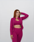3-piece set fucsia with legging