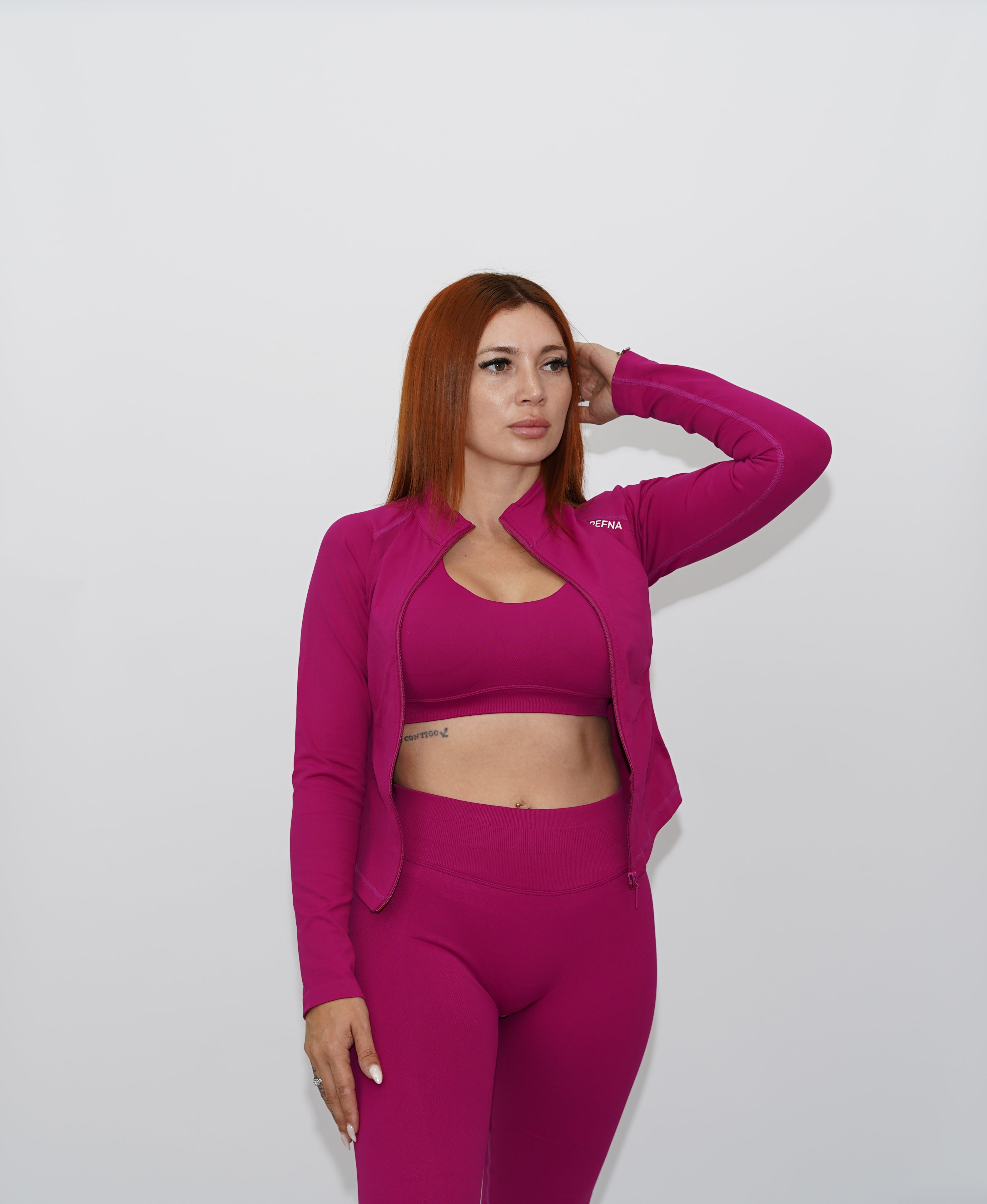 3-piece set fucsia with legging