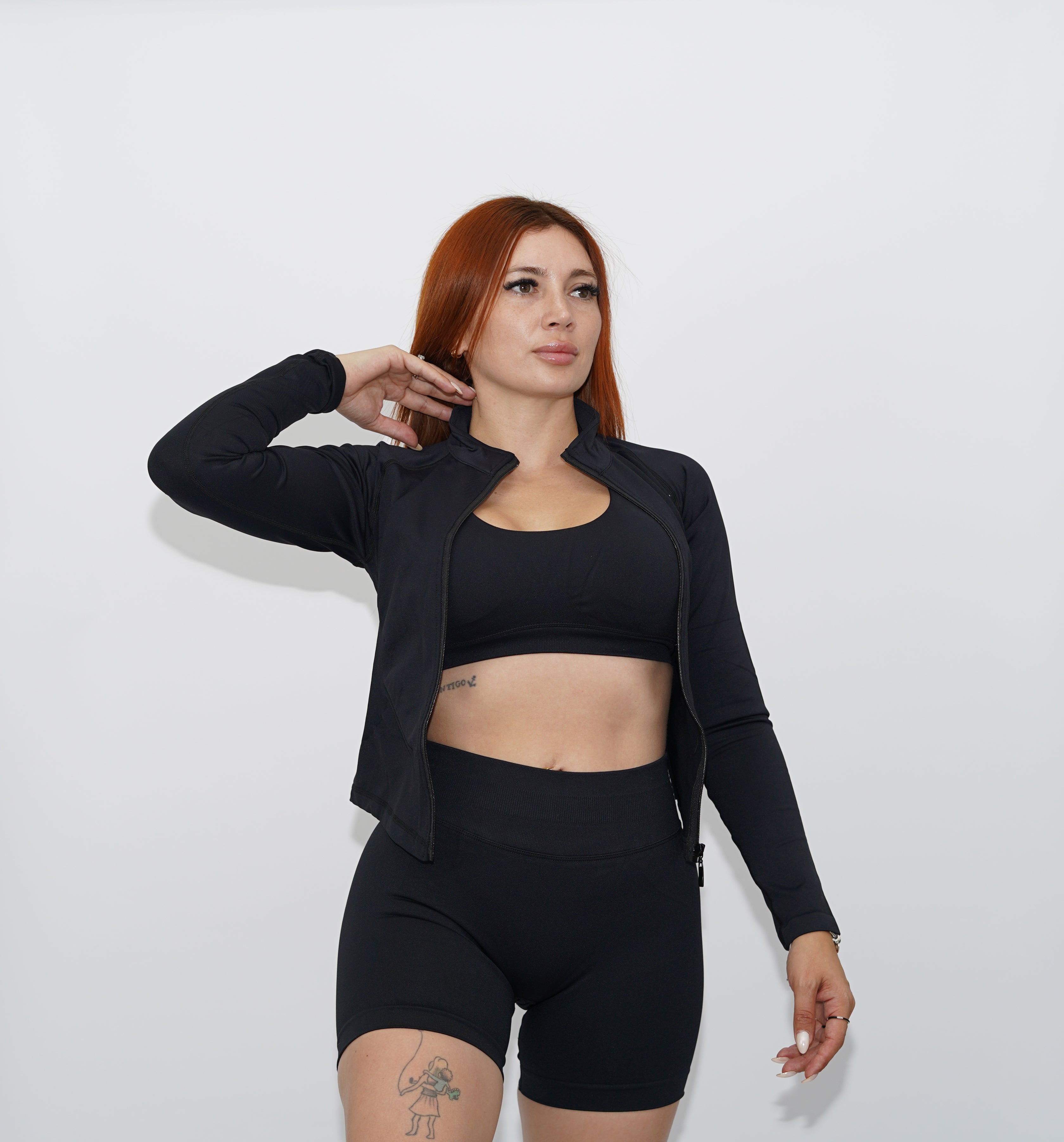 3-piece set black with short