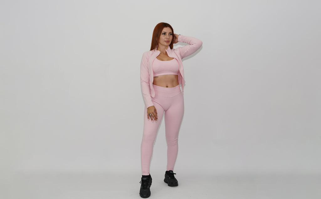 3-piece set pink with legging