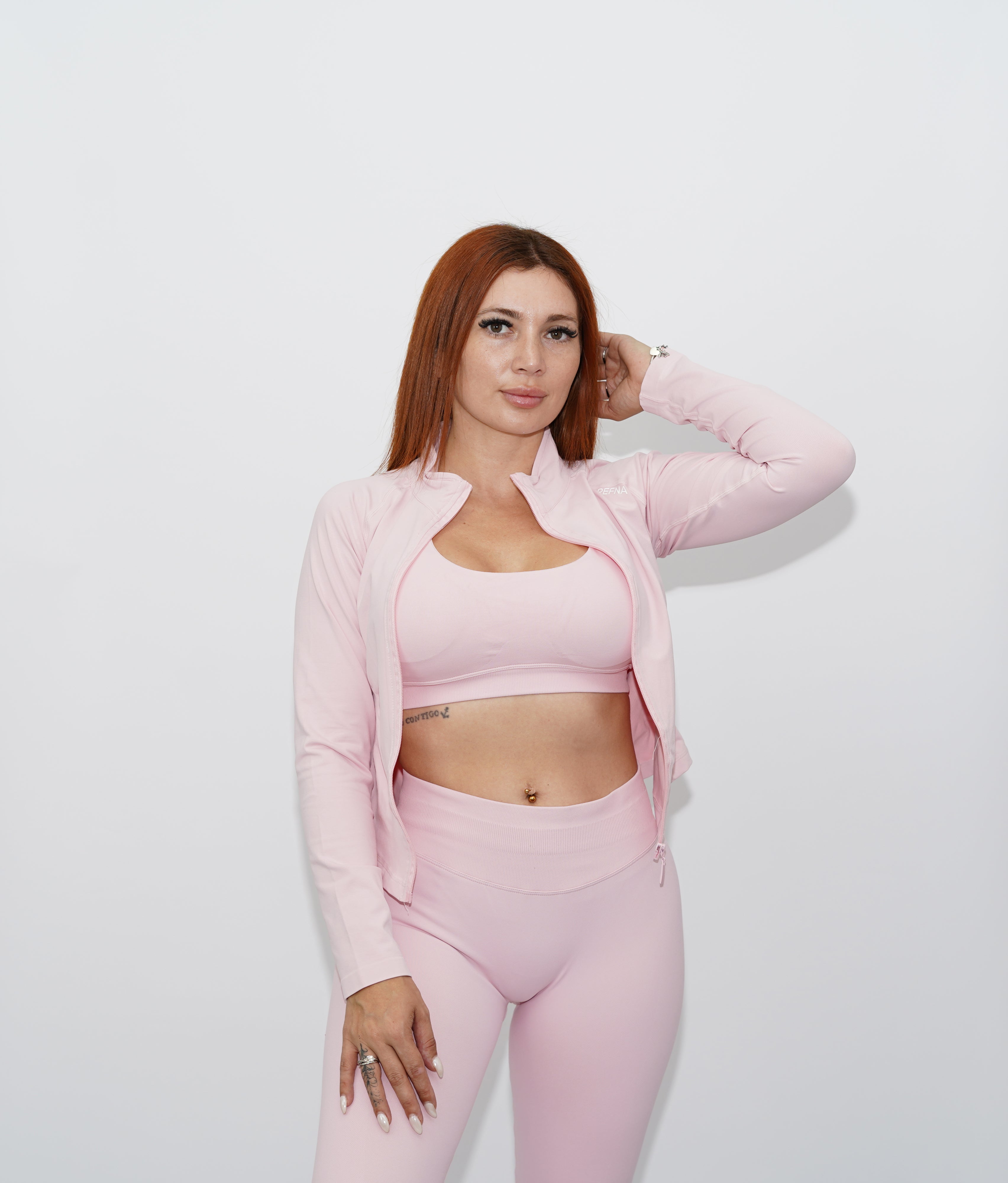 3-piece set pink with legging